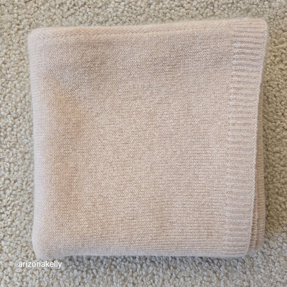 Thicker Cashmere Knit Scarf Tan - Picture 10 of 10